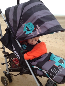 Cosatto Supa on the beach