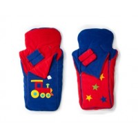 Cozyosko Blue Tractor / Red Stars with Strap Covers